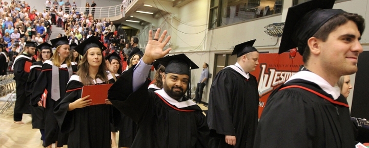 graduates leaving ceremony